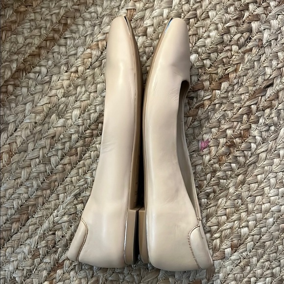 Karl Lagerfeld Cream Ballet Flats with Rounded Toe - Picture 3 of 6